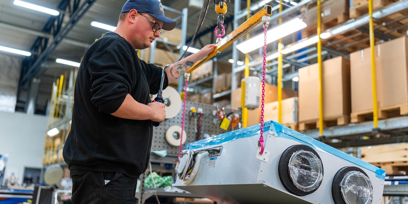 Flexit air handling unit assembly — ventilation manufacturing in Norway