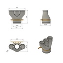 Rozdeľovač kužeľ 3x