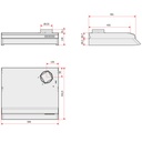 Kitchen hood Facet-E/F WH