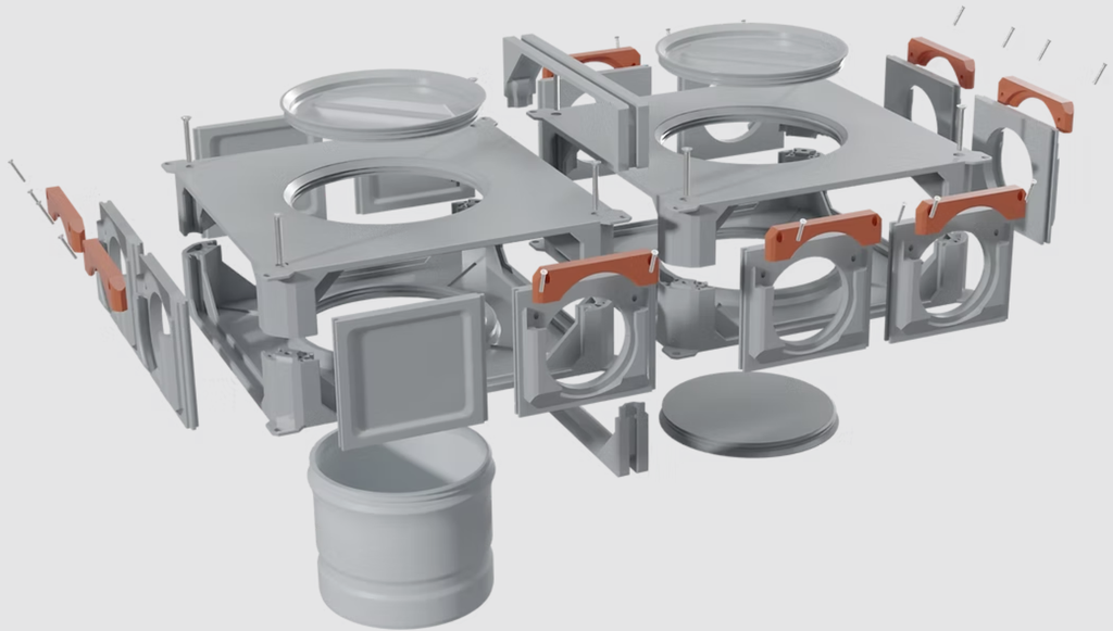 Rozdeľovač 4-6 DN90, hrdlo 125-160