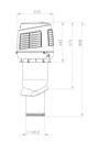 Vilpe Intake Chimney for Heat Recovery 160P/IS/500