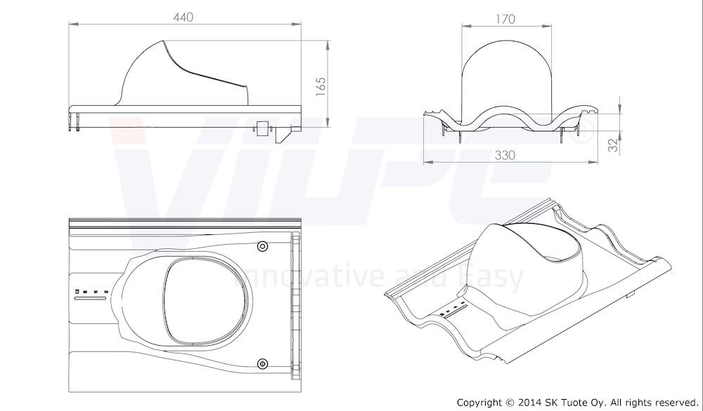 Vilpe PASSAGE ELEMENT FOR CONCRETE TILE