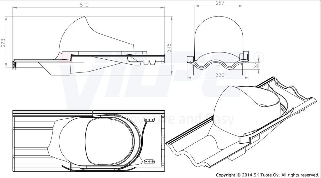 Vilpe XL ROOF PASSAGE ELEMENT TILE