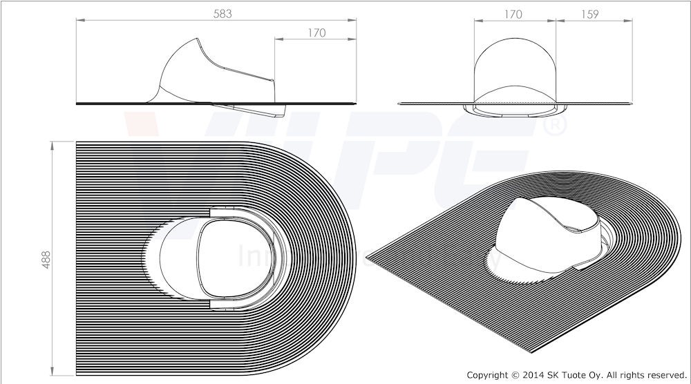 Vilpe PASSAGE ELEMENT FOR BITUMEN ROOFING