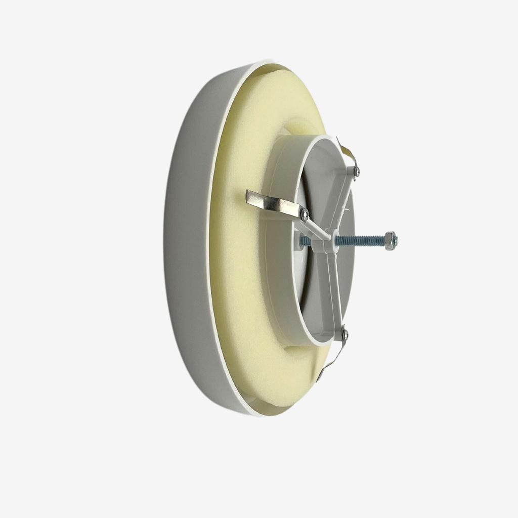 Supply valve Ø160 white plastic