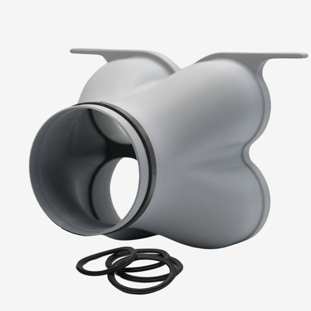 Straight Distributor 4x DN90, neck 125