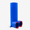 Transition box AST 2xDN90/125 (OD90–ID75 / Ø125)400mm 