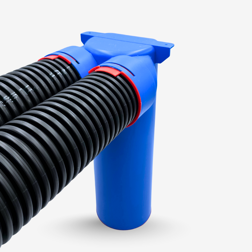 Transition box AST 2xDN90/125 (OD90–ID75 / Ø125)400mm 