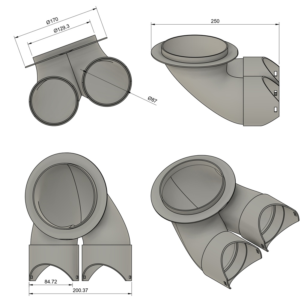 Transition box for SDK 2x90/125
