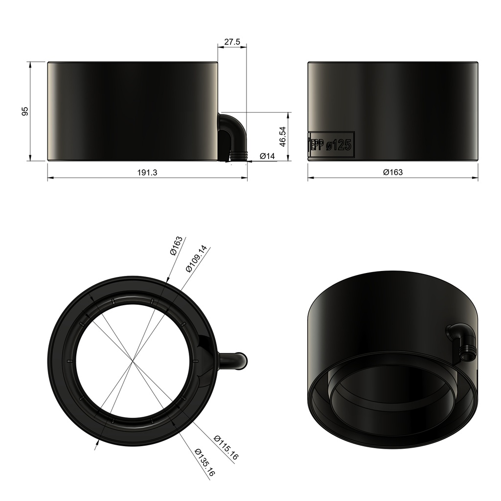 Condensate trap for EPP 125
