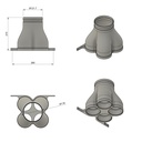 Straight Distributor 4x DN90, neck 125