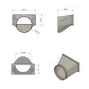 Single-row flange DN160 for distributor body