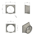 Flange double row DN200 for distributor body