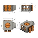 Distributor 8-12 DN90, neck 160