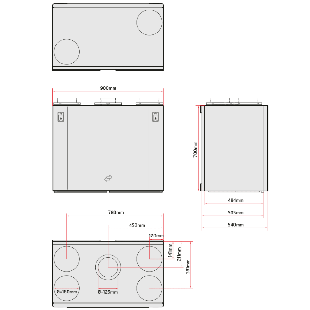 Air handling unit UNI 4 REL