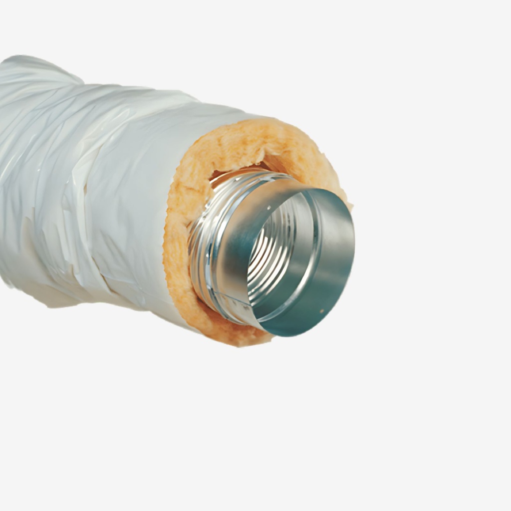 Przewód aluminiowy DN125 (FF), długość 3 m, izolacja 50 mm