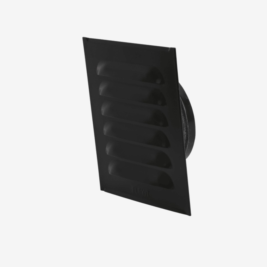 [118518] Fixed louvre w/spigot black Ø125 steel