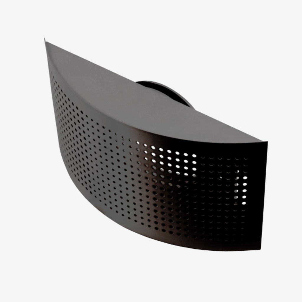 [119851] Kovový anemostat na stenu 125 čierny