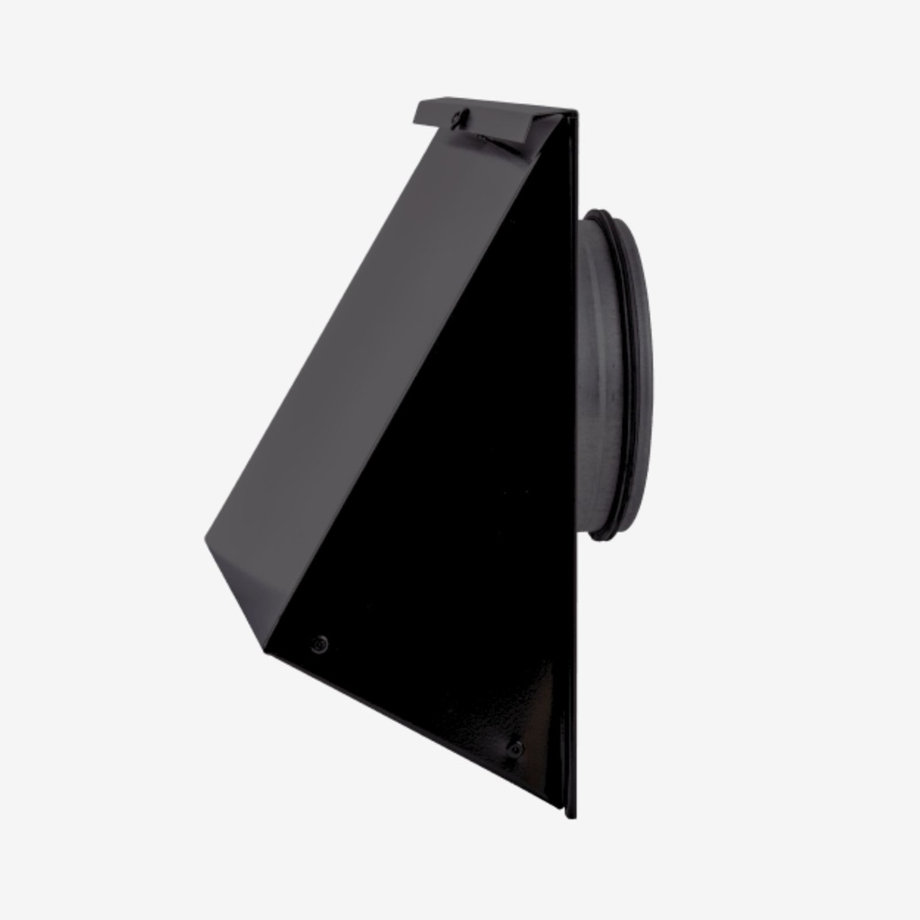 Wall cowl V13 Ø125 black
