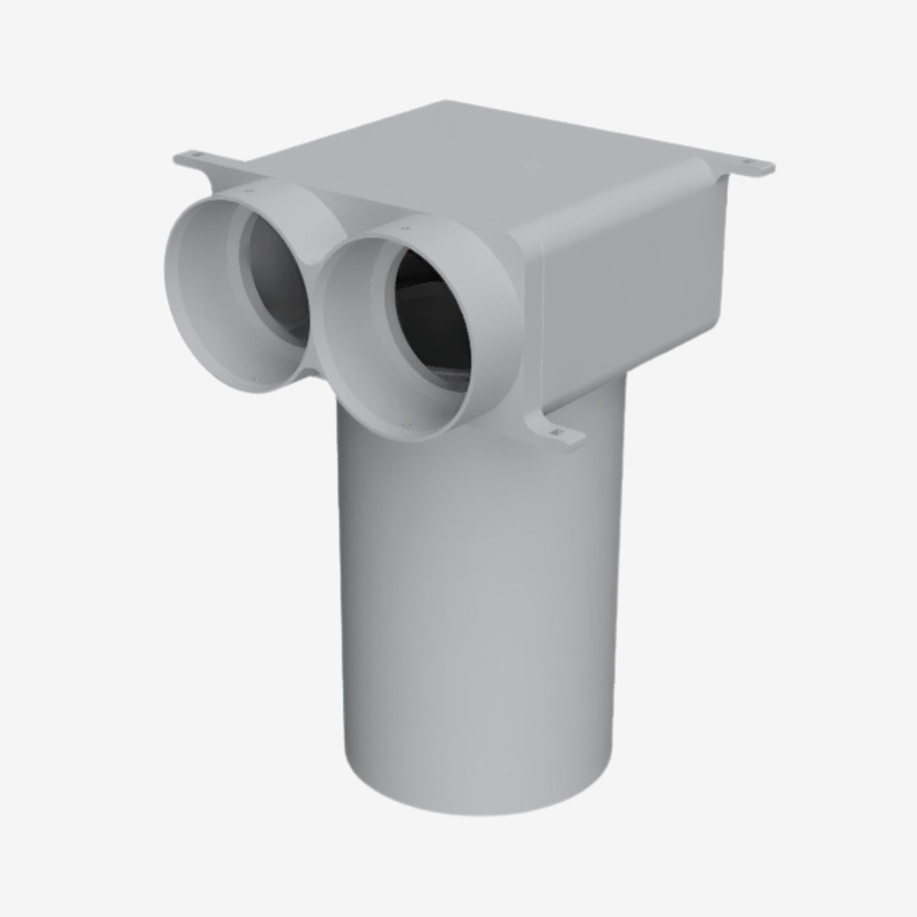 Puszka przejściowa 2x75/125, przedłużenie 200 mm