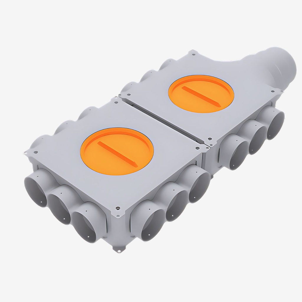 [711117] Distributor 15x75 3-sided, horizontal connection 125/160 (outer diameter 75 – inner diameter 63)