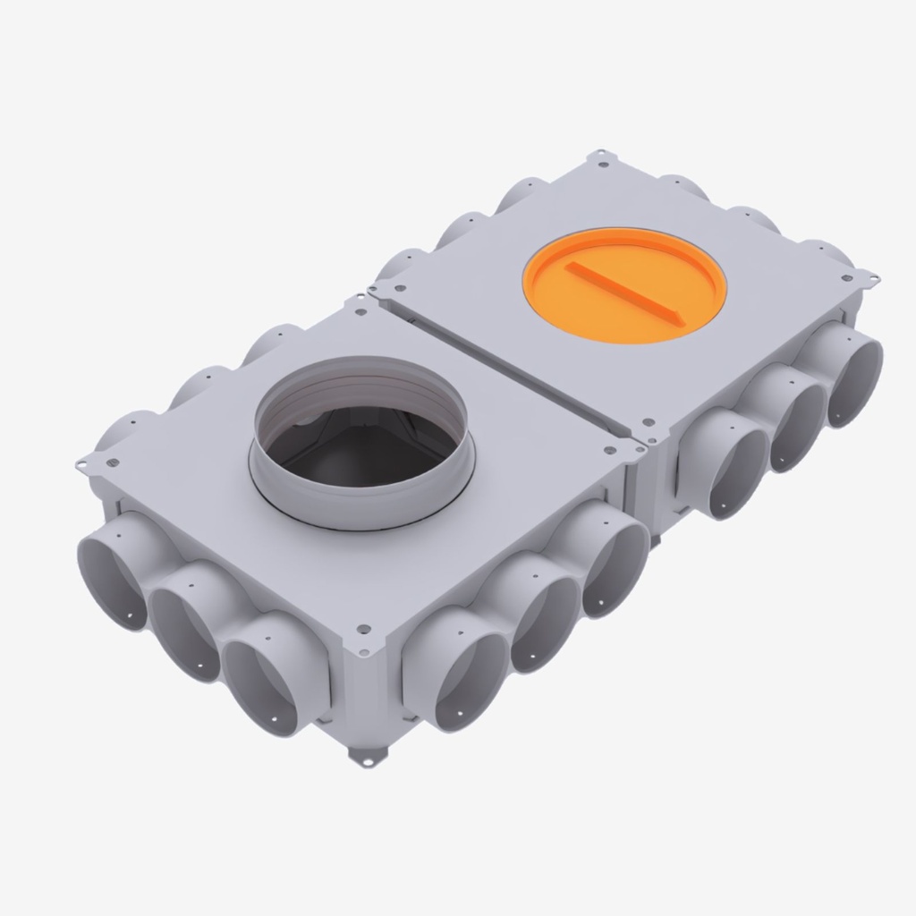 [711120] Distributor 18x75 4-sided, vertical connection 160 (outer diameter 75 – inner diameter 63)