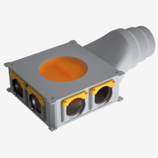 [712032] Distributor 4-6xDN90, throat 125-160