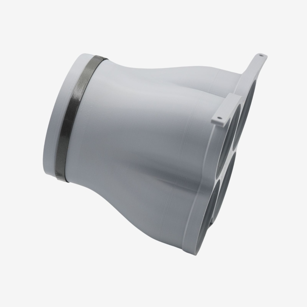 Distribution box cone 4xDN90, throat 160