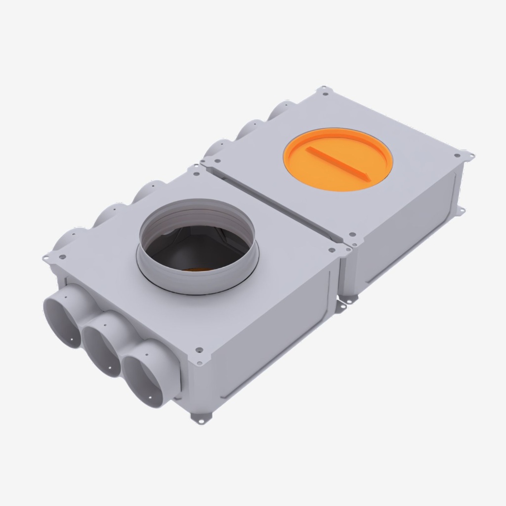 Distributor 9x75 2-sided, vertical connection 160