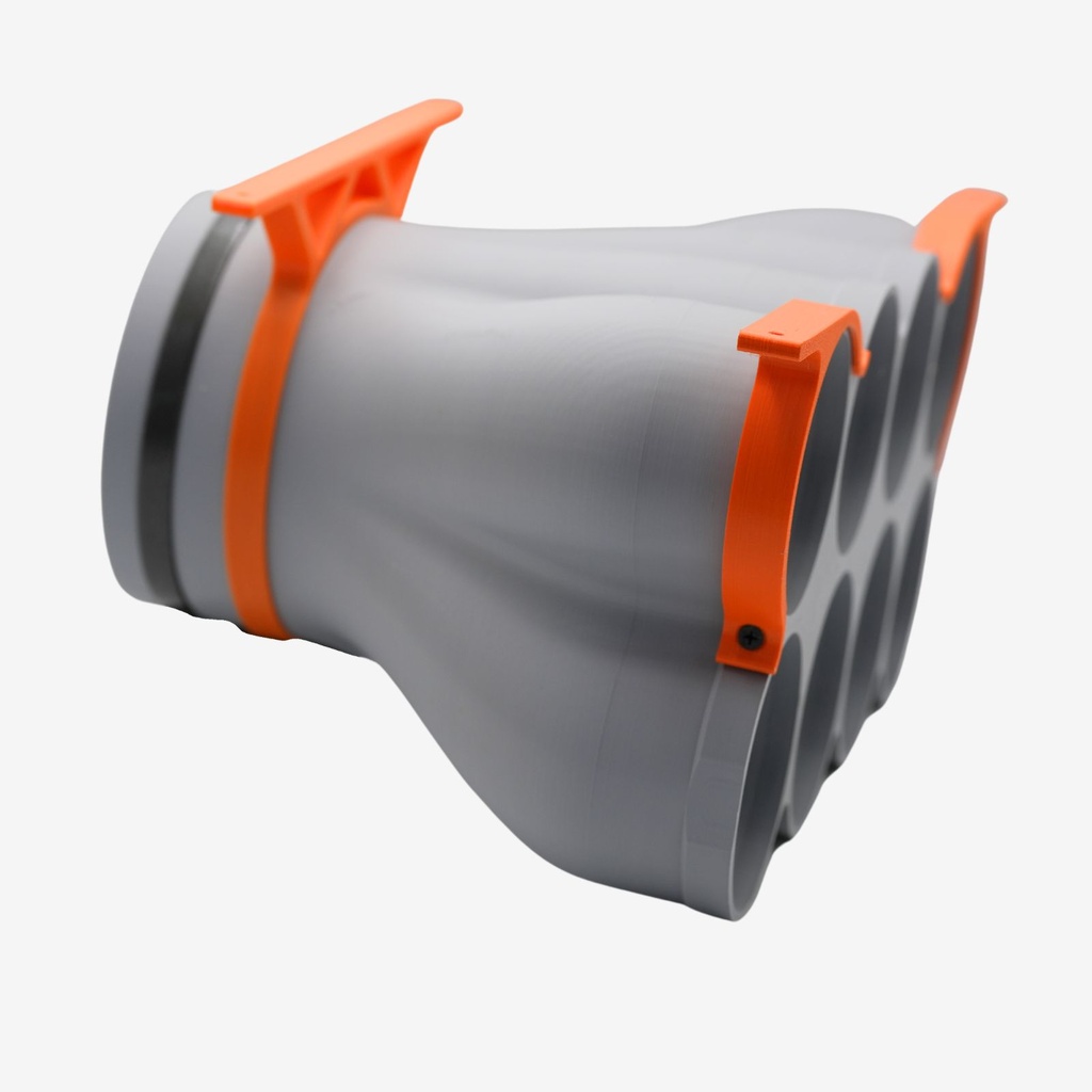 Distribution box cone 8xDN90, throat 160