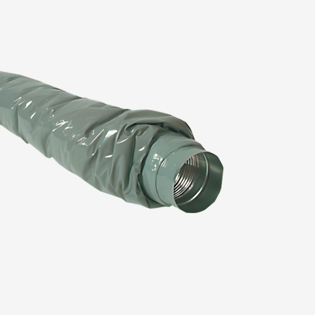 Flexible insulated sound attenuator DN200 (FF), length 0.75m, 50mm insulation