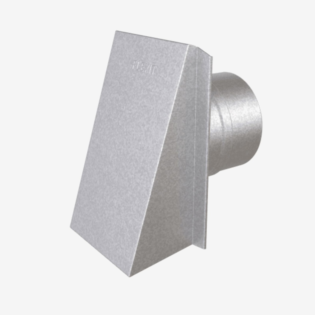 [02390] Wall cowl with shutter Ø100