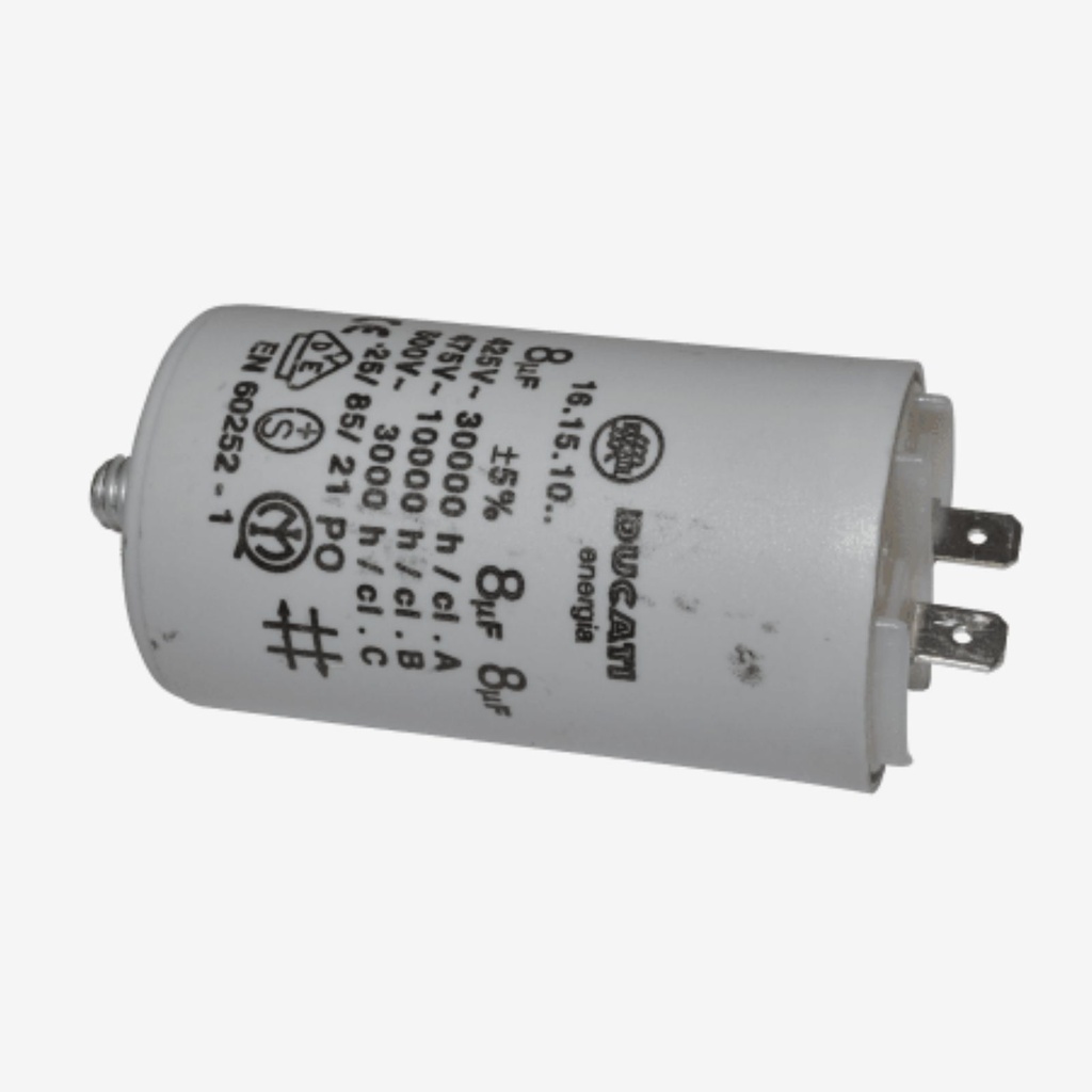 Capacitor w/pins 8uF