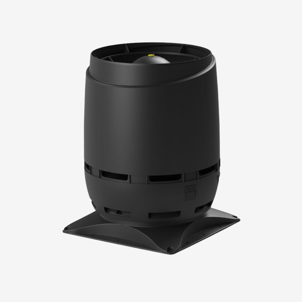 [350162] Vilpe Větrací hlavice FLOW 200S + Montážní Deska 400x400 (Black)