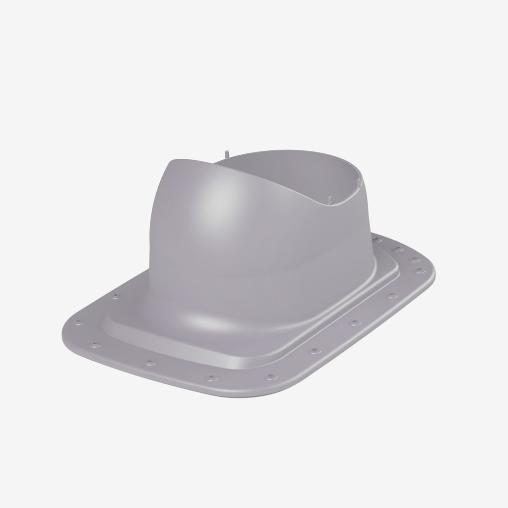 Vilpe Classic pass-through element for flat metal roof with low pitch
