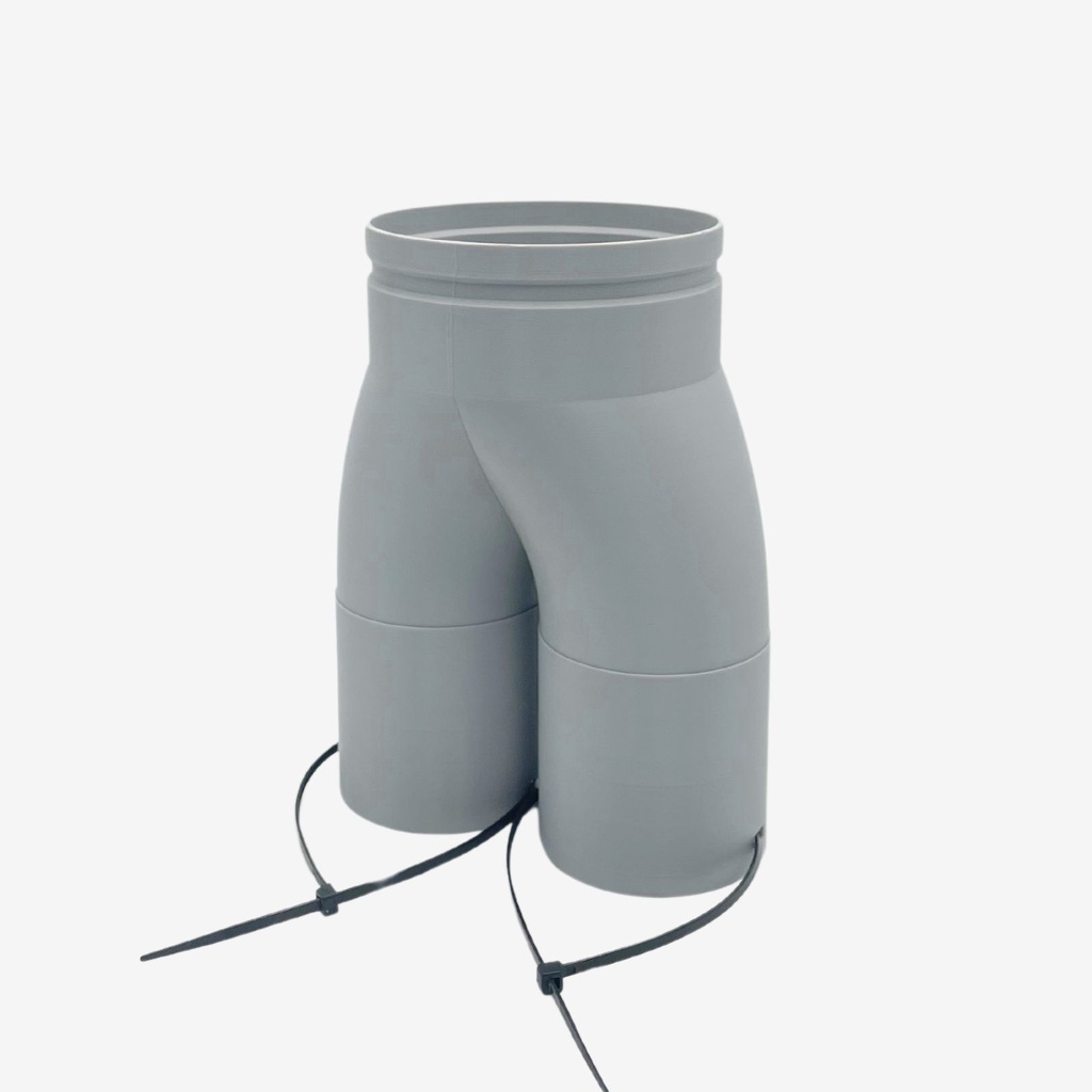 Plenum box straight 2xDN75/125(outer diameter 75 – inner diameter 63)