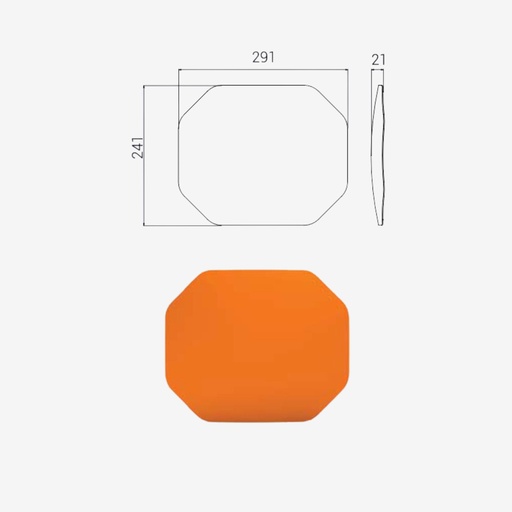Zephyr Aluminum Front Panel (Model E) (Yellow)