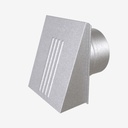 Wall cowl with shutter Ø125