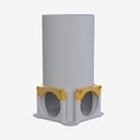 Plenum box unregulated 2xDN75/125