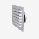 Fixed louvre w/nipple 6X6"Ø160 steel