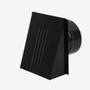 Ventilator hood w/valve black Ø125