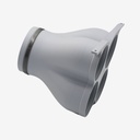 Distribution box cone 4xDN90, throat 125